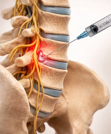 Infiltração na coluna lombar - procedimento guiado por imagem